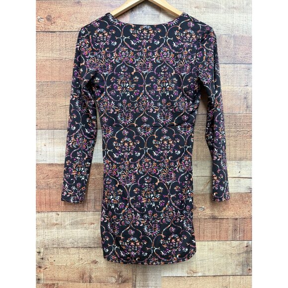 Free People Printed Knit Long Sleeve Dress Medium - Picture 7 of 11